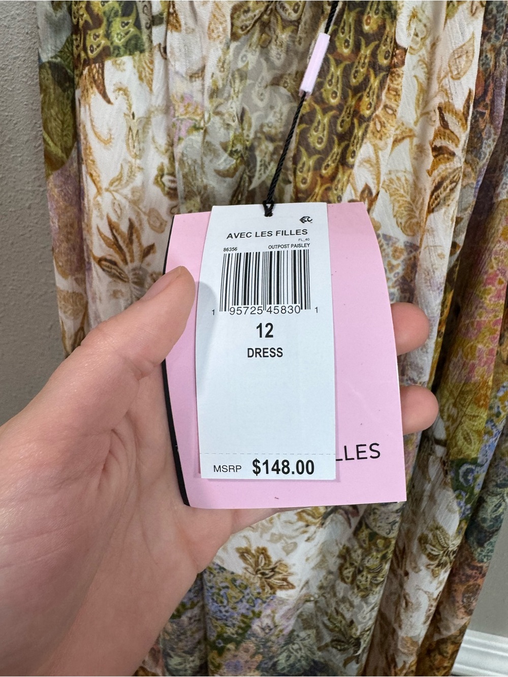 NWT Avec Les Filles Paisley Maxi Dress - Picture 12 of 12